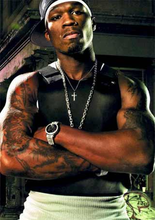 50 Cent has his bullet proof vest.