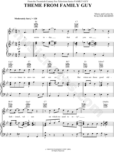 Theme To Family Guy | quot theme from family guy quot from family guy sheet music in Theme To Family Guy | quot theme from family guy quot from family guy sheet music in