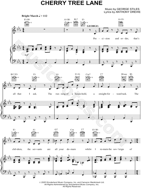 cherry tree notes quot cherry tree broadway quot from poppins the new musical sheet in eb major cherry tree notes quot cherry tree broadway quot from poppins the new musical sheet in eb major