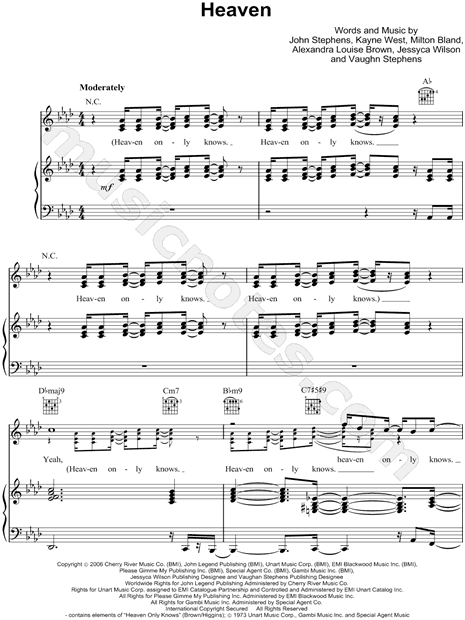 All of me sheet music by john legend piano, vocal 