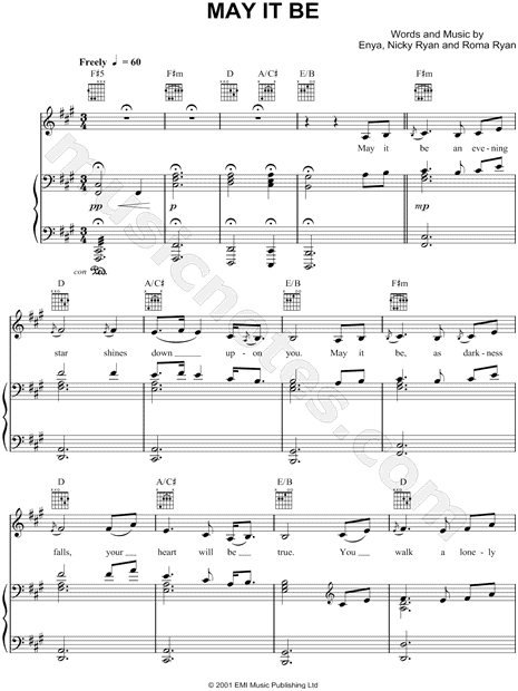 The Lord of the Rings: The Fellowship of the Ring Sheet Music