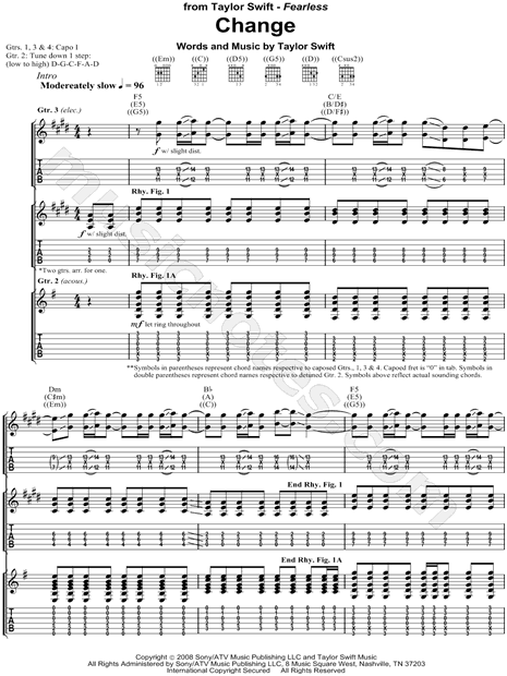 change taylor swift guitar tabs taylor swift quot change quot guitar tab in f major download change taylor swift guitar tabs taylor swift quot change quot guitar tab in f major download