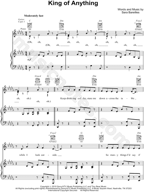 Keep Drinking Coffee Stare Me Down Across The Table Lyrics IDI By Sara Bareilles - Digital Sheet Music - Sara Bareilles - Keep Drinking Coffee Stare Me Down Across The Table Lyrics IDI