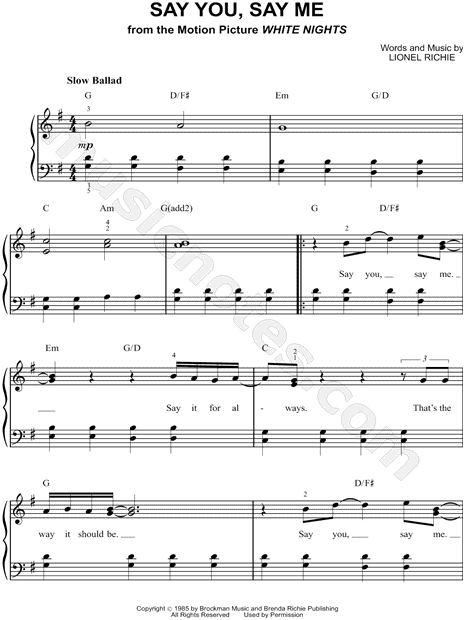 richie lionel say you say me скачать