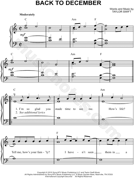 taylor swift back to december chord easy taylor swift quot back to december quot sheet music easy piano taylor swift back to december chord easy taylor swift quot back to december quot sheet music easy piano