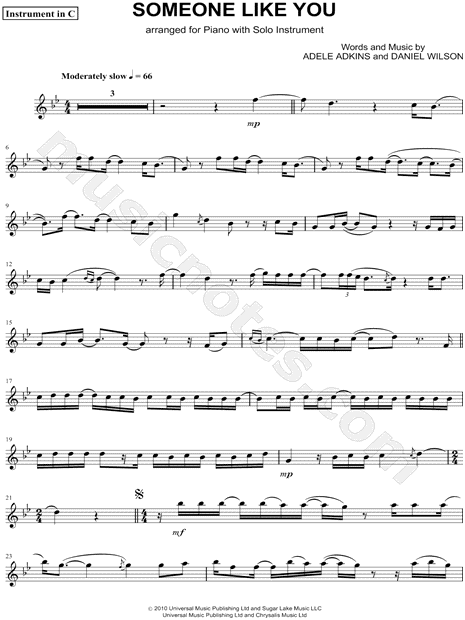 Someone Like You For Piano Pdf