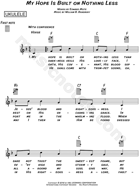 my hope is built on nothing less chords pdf