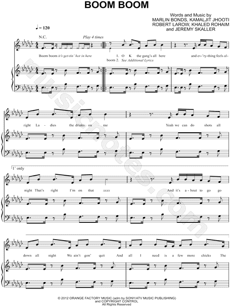 Pitbull boom boom lyrics
