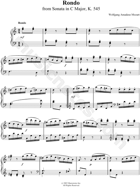 Piano Sonata in C Major, K. 545: III. Rondo