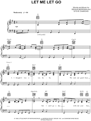 Let Me Let Go Sheet Music by Faith Hill - Piano/Vocal/Guitar