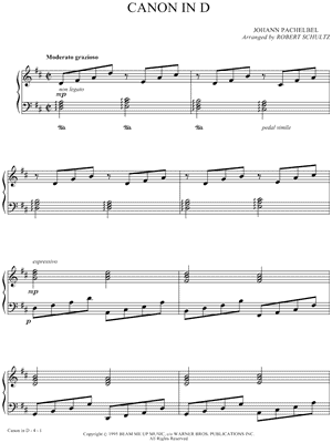 Image of Johann Pachelbel - Canon In D Sheet Music (Digital Download)