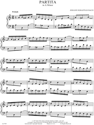 Johann Sebastian Bach Partita No 1