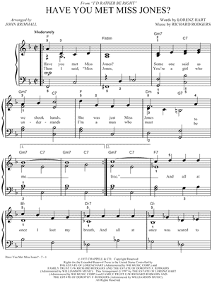 Have You Met Miss Jones? Sheet Music from I'c Rather Be Right - Piano/Vocal/Chords