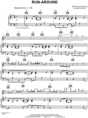 Run Around Sheet Music by Blues Traveler - Piano/Vocal/Guitar