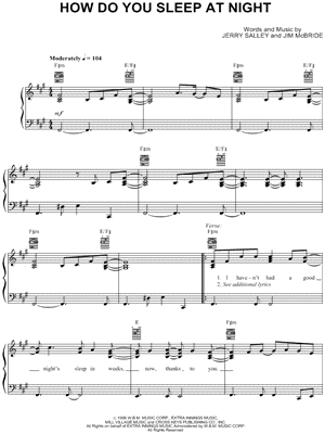 How Do You Sleep At Night Sheet Music by Wade Hayes - Piano/Vocal/Guitar