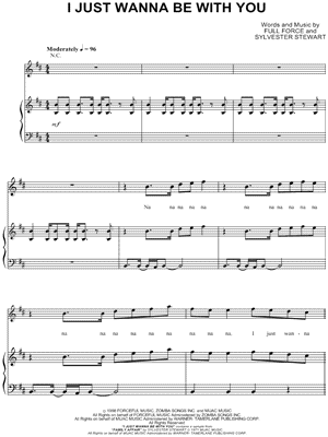 I Just Wanna Be With You Sheet Music by 'N Sync - Piano/Vocal/Guitar