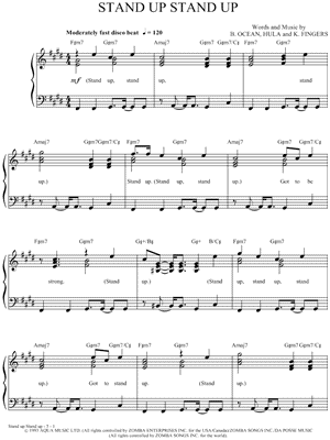 Stand Up Stand Up Sheet Music by Billy Ocean - Piano/Vocal/Chords