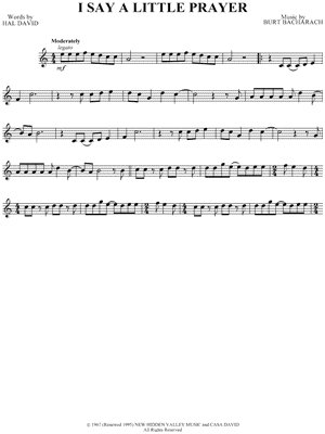 I Say a Little Prayer Sheet Music from Glee - Clarinet Solo