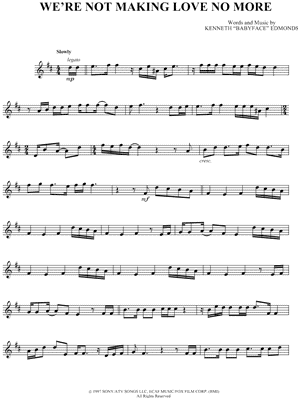 We're Not Making Love No More Sheet Music by Dru Hill - Clarinet Solo