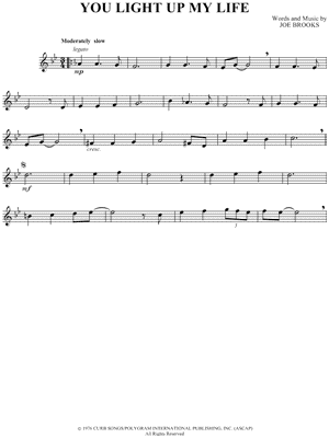 You Light Up My Life Sheet Music by Leann Rimes - Clarinet Solo