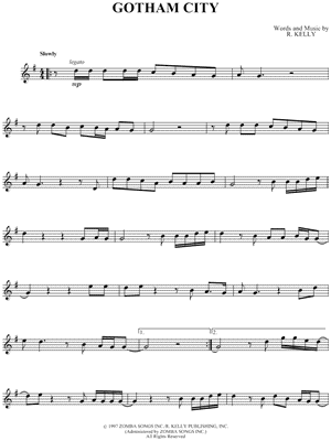Gotham City Sheet Music by R. Kelly - Trumpet Part