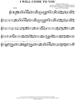 I Will Come To You Sheet Music by Hanson - Trumpet Part