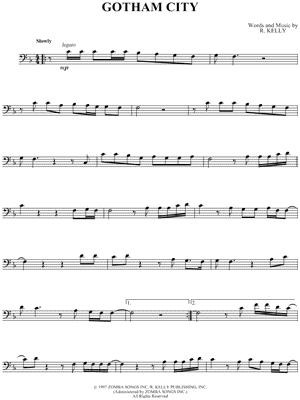 Gotham City Sheet Music by R. Kelly - Trombone Part