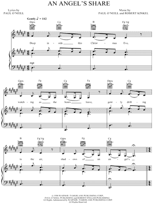 An Angel's Share Sheet Music by Trans-Siberian Orchestra - Piano/Vocal/Guitar