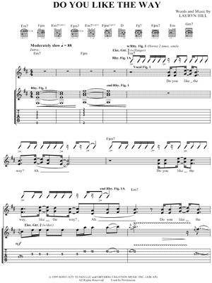 Do You Like the Way Sheet Music by Santana - Guitar TAB