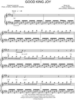 Good King Joy Sheet Music by Trans-Siberian Orchestra - Piano/Vocal/Guitar