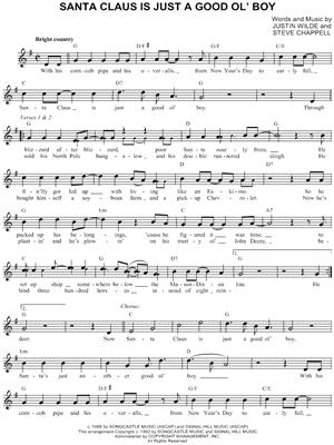 Santa Claus Is Just a Good Ol' Boy - Sheet Music (Digital Download)