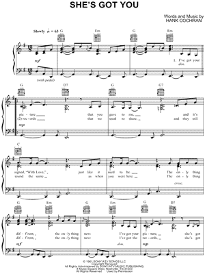 She's Got You Sheet Music by Leann Rimes - Piano/Vocal/Guitar