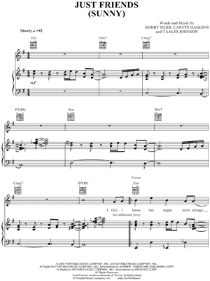 Just Friends Sheet Music by Musiq - Piano/Vocal/Guitar, Singer Pro