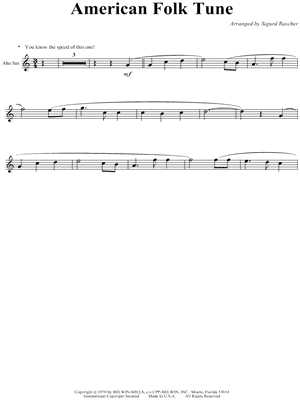 image of traditional   american folk tune sheet music  digital download