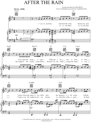 After the Rain Sheet Music by Aaron & Jeoffrey - Piano/Vocal/Guitar