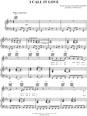 I Call It Love Sheet Music by Keith Brown - Piano/Vocal/Guitar, Singer Pro