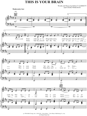 This Is Your Brain Sheet Music by Craig Wiseman - Piano/Vocal/Guitar