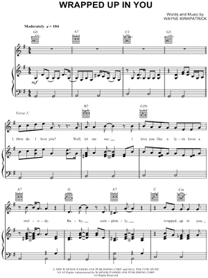 Wrapped Up In You Sheet Music by Garth Brooks - Piano/Vocal/Guitar