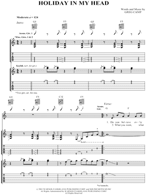 Holiday In My Head Sheet Music by Smash Mouth - Piano/Vocal/Guitar