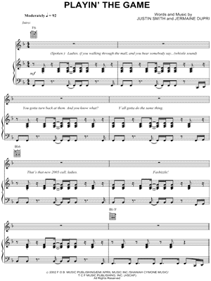 Playin' the Game Sheet Music from Like Mike - Piano/Vocal/Guitar
