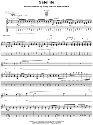Satellite Sheet Music by P.O.D. - Guitar TAB