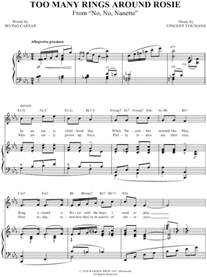 Too Many Rings Around Rosie Lyrics Too Many Rings Around Rosie Lyrics