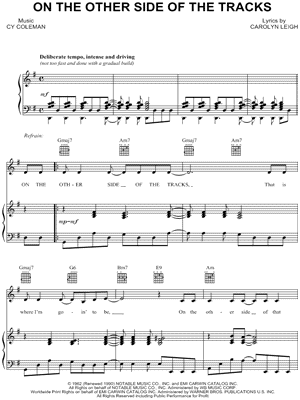 On the Other Side of the Tracks Sheet Music from Little Me - Piano/Vocal/Guitar, Singer Pro