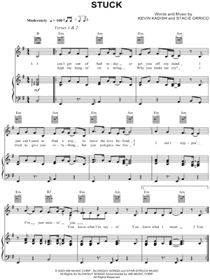 Stuck Sheet Music by Stacie Orrico - Piano/Vocal/Guitar