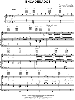 Encadenados Sheet Music by Luis Miguel - Piano/Vocal/Guitar