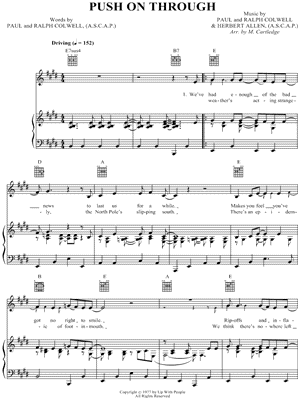 Push On Through Sheet Music by Up With People - Piano/Vocal/Guitar