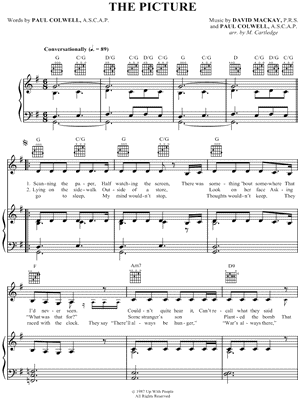 The Picture Sheet Music by Up With People - Piano/Vocal/Guitar
