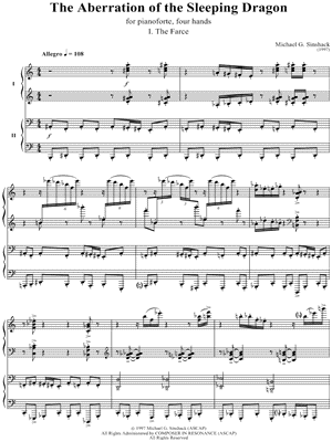 I. The Farce Sheet Music by Michael G. Sinshack - 1 Piano 4-Hands