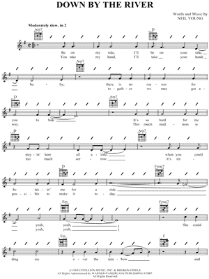 Down By the River Sheet Music by Neil Young - Easy Guitar