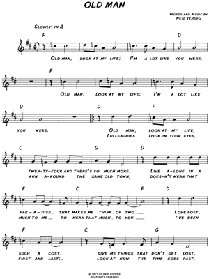 Image of Neil Young - Old Man Sheet Music - Download & Print